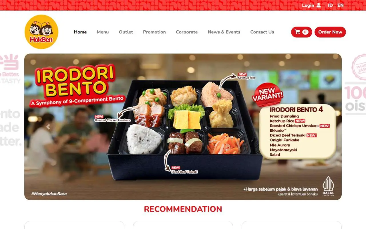 Tampilan website resmi HokBen (hokben.co.id)