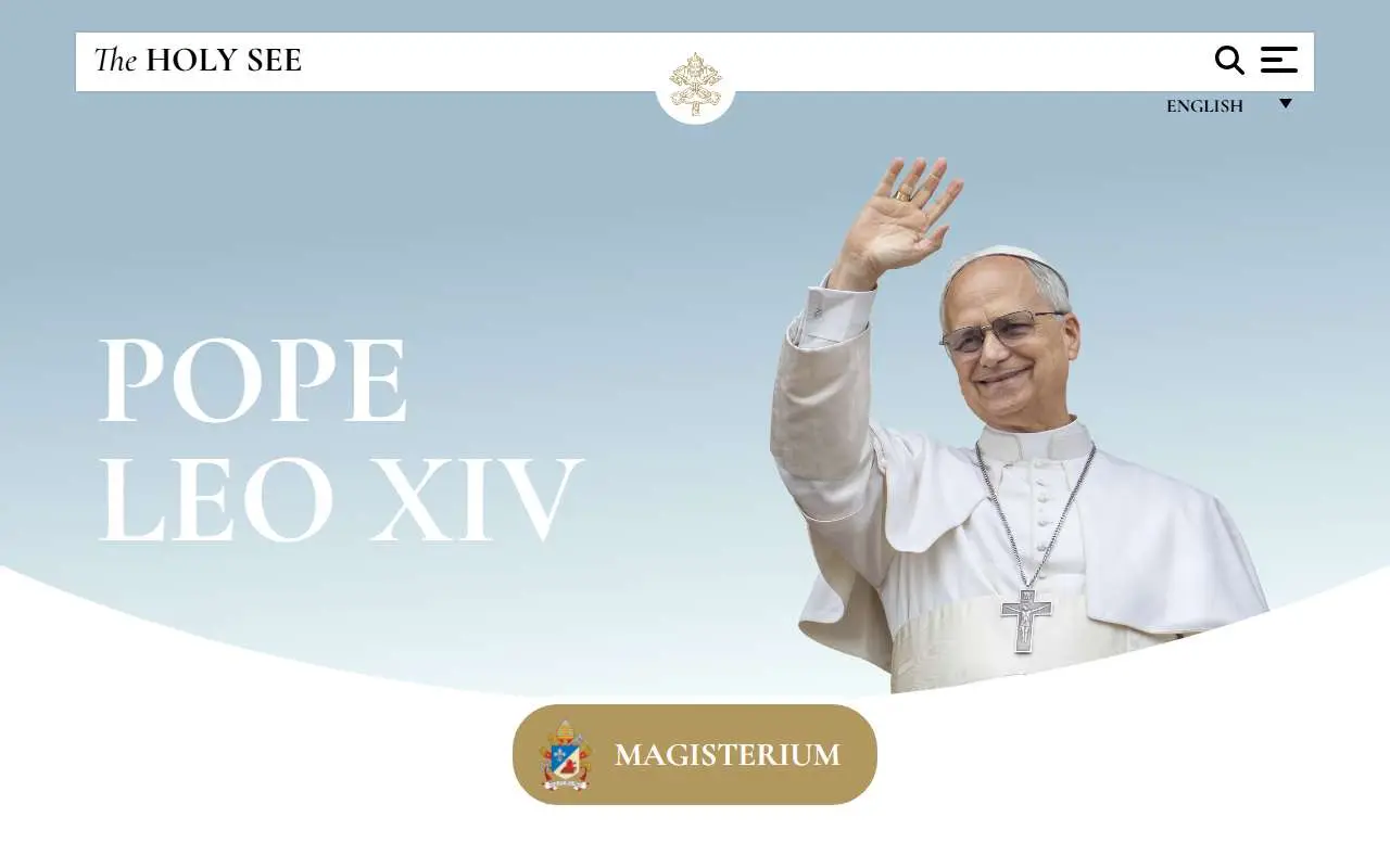 Tampilan website resmi Takhta Suci (Vatikan) (vatican.va)