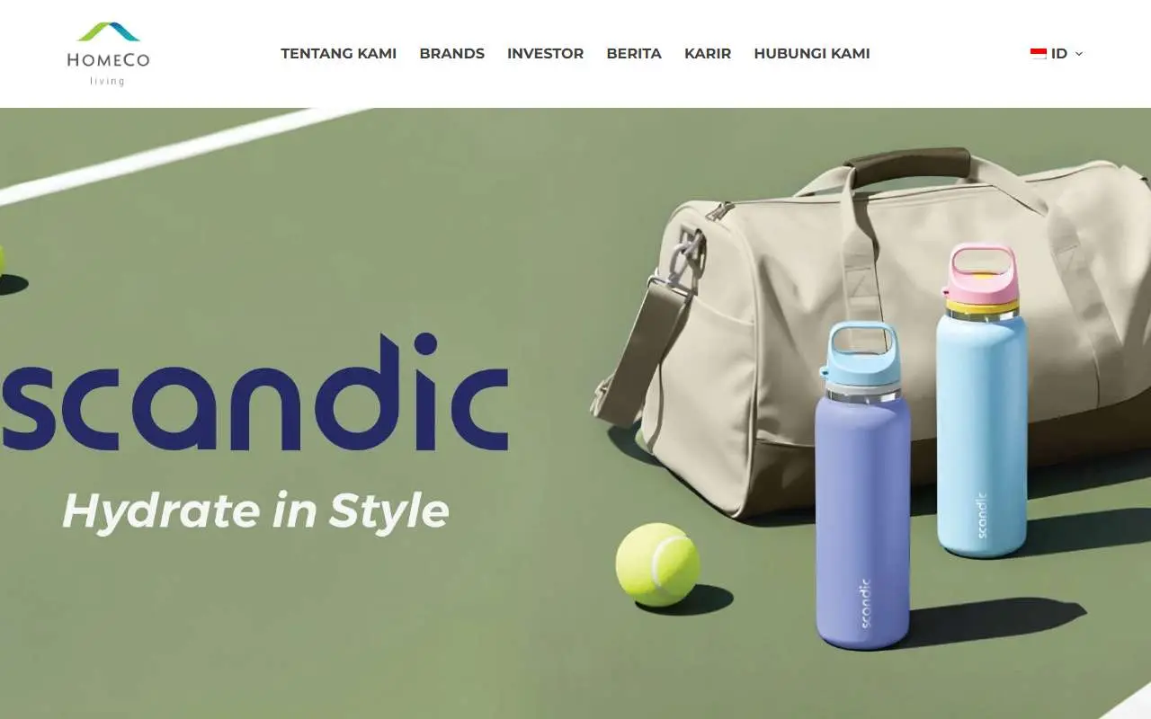 Tampilan website resmi Homeco Victoria Makmur (homeco.co.id)