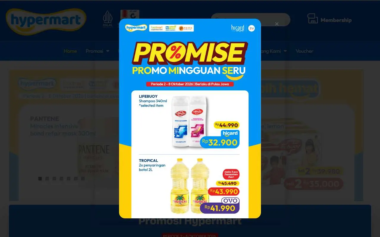 Tampilan website resmi Hypermart (hypermart.co.id)