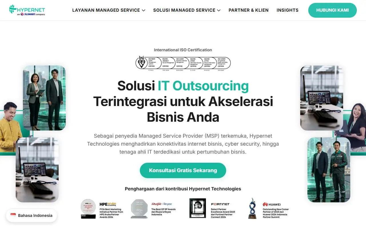 Tampilan website resmi Hypernet (hypernet.co.id)