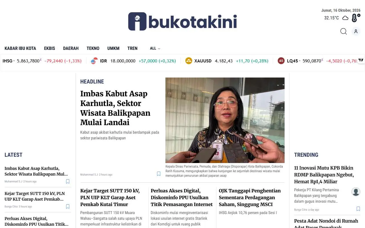 Tampilan website resmi Ibukotakini (ibukotakini.com)