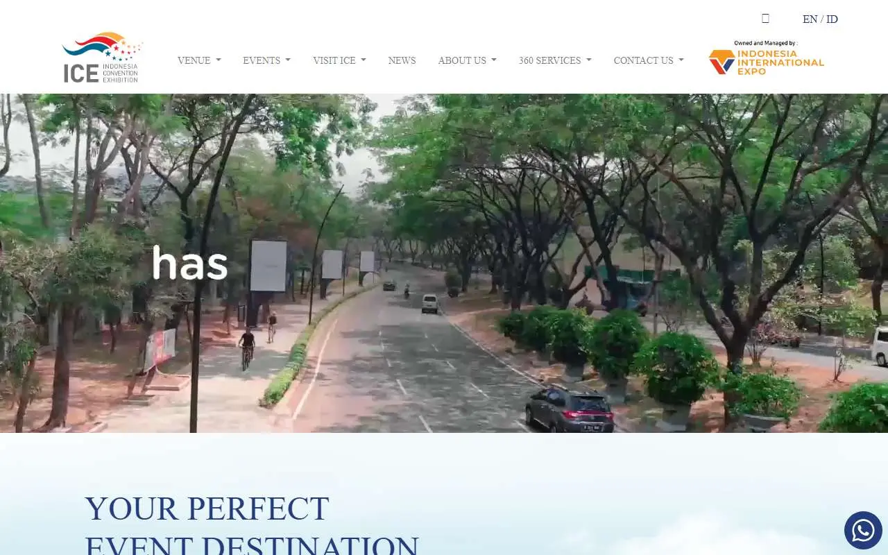 Tampilan website resmi ICE BSD City (ice-indonesia.com)
