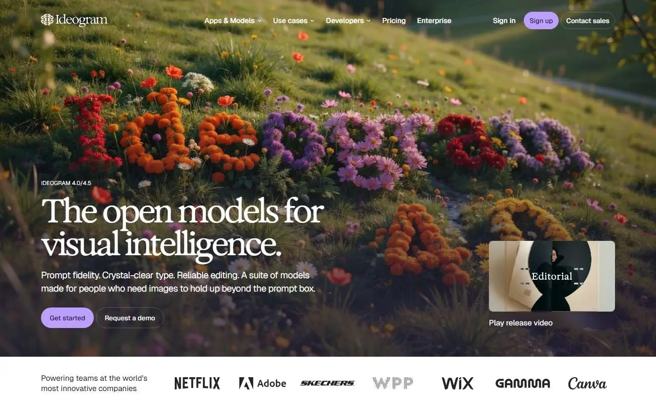 Tampilan website resmi Ideogram (ideogram.ai)