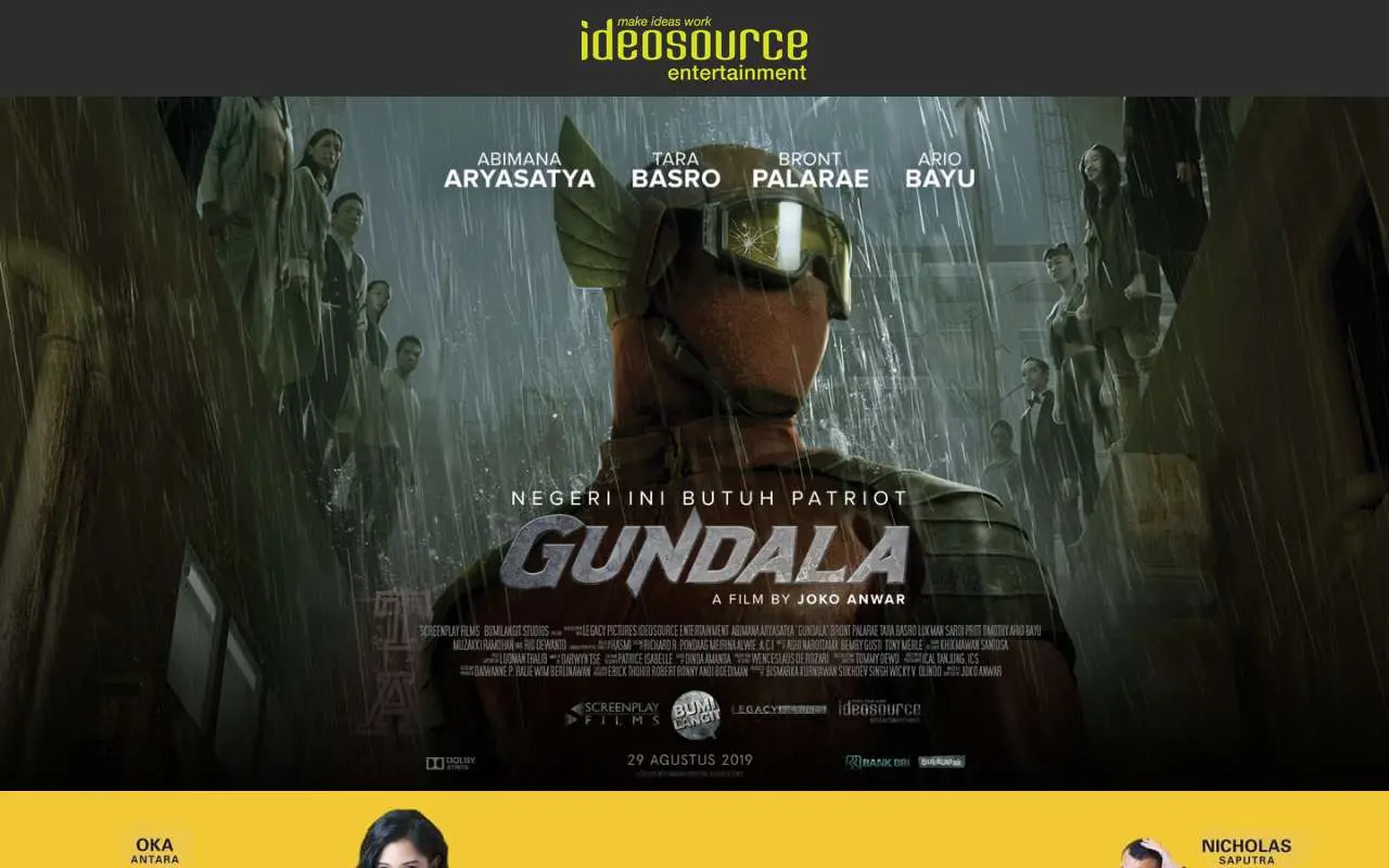 Tampilan website resmi Ideosource Entertainment (ideosourceentertainment.com)