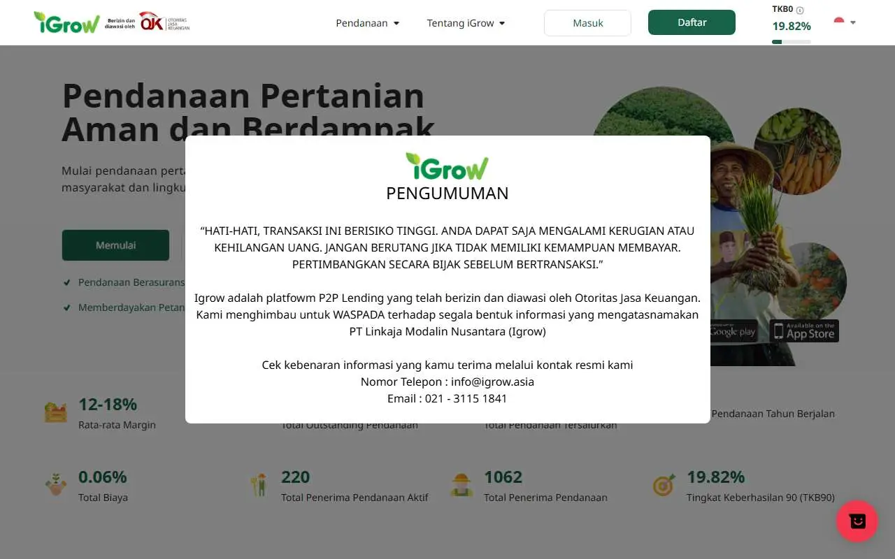 Tampilan website resmi iGrow (igrow.asia)