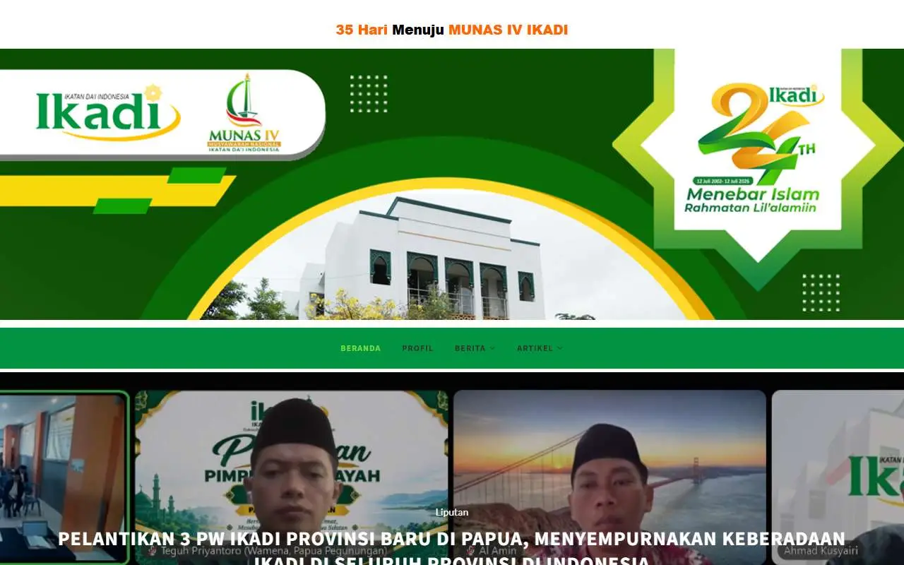 Tampilan website resmi IKADI (ikadi.or.id)