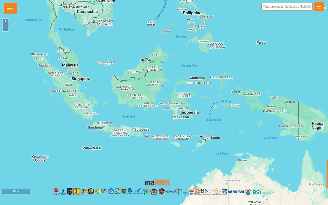 Tampilan website resmi InaRISK (inarisk.bnpb.go.id)
