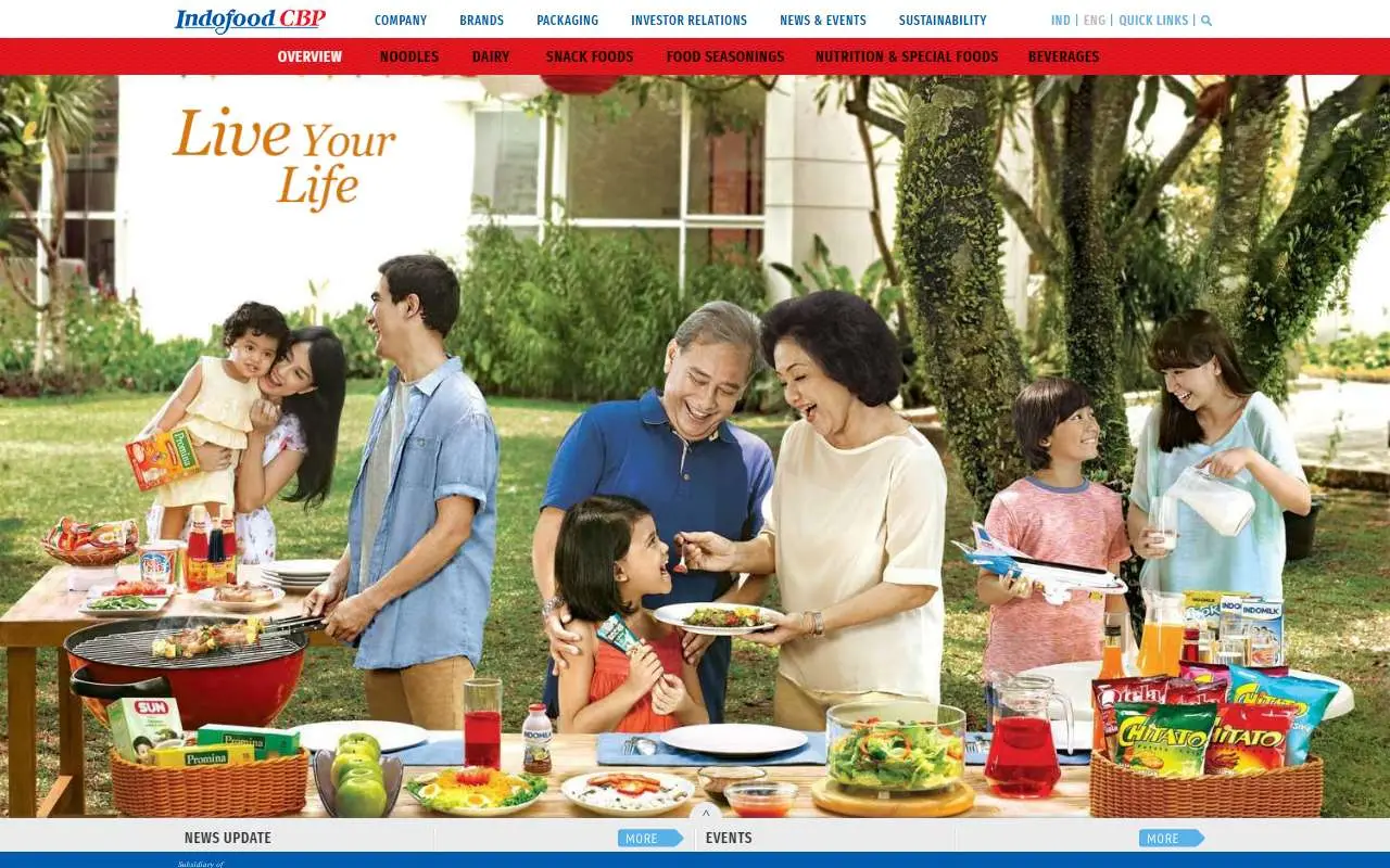 Tampilan website resmi Indofood CBP (indofoodcbp.com)
