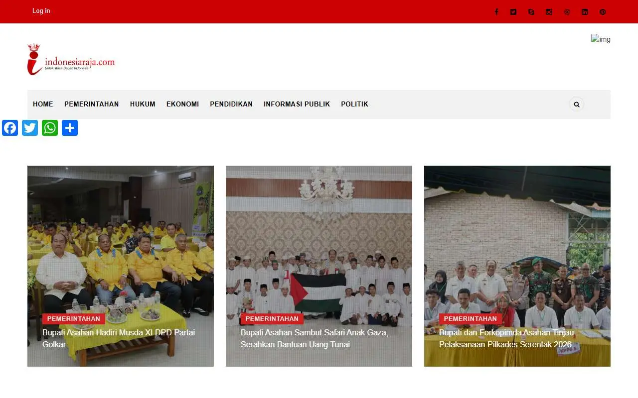 Tampilan website resmi Indonesiaraja (indonesiaraja.com)