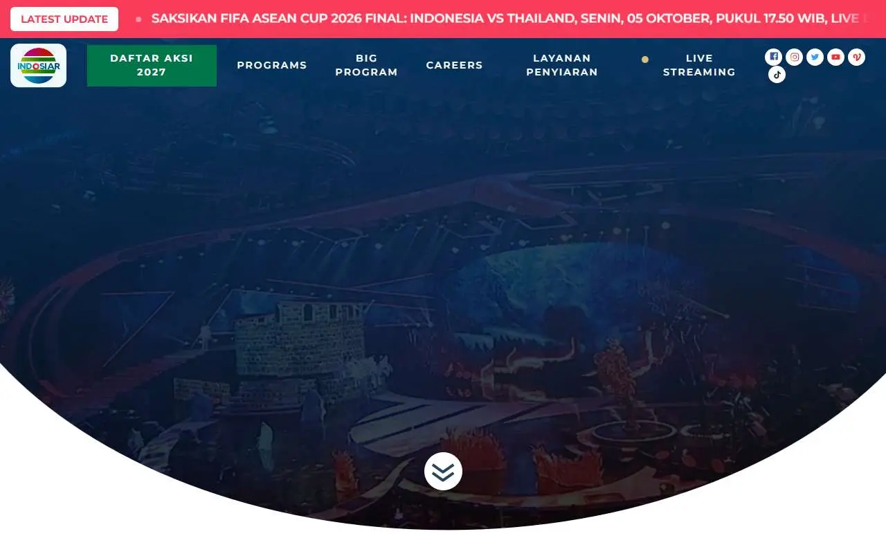 Tampilan website resmi Indosiar (indosiar.com)