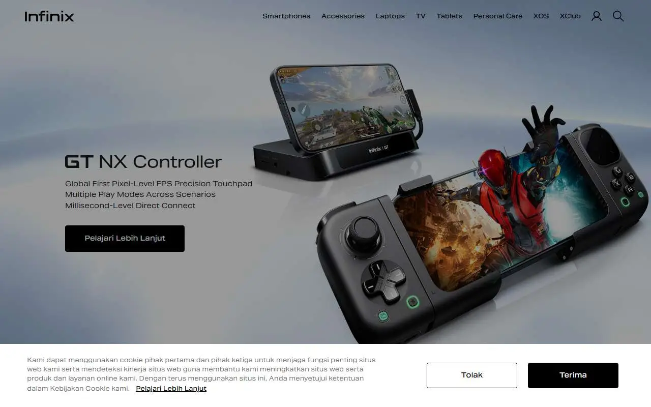 Tampilan website resmi Infinix (infinixmobility.com)