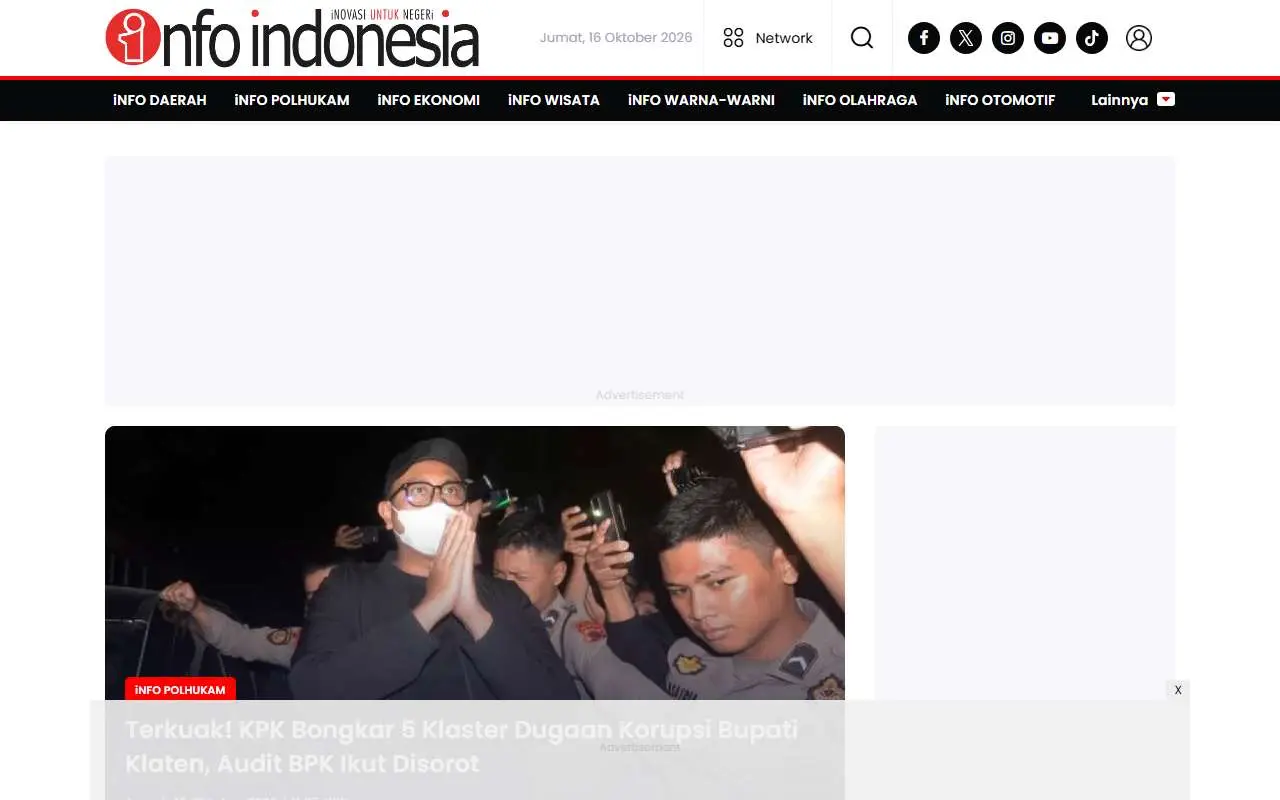 Tampilan website resmi Info Indonesia (infoindonesia.id)