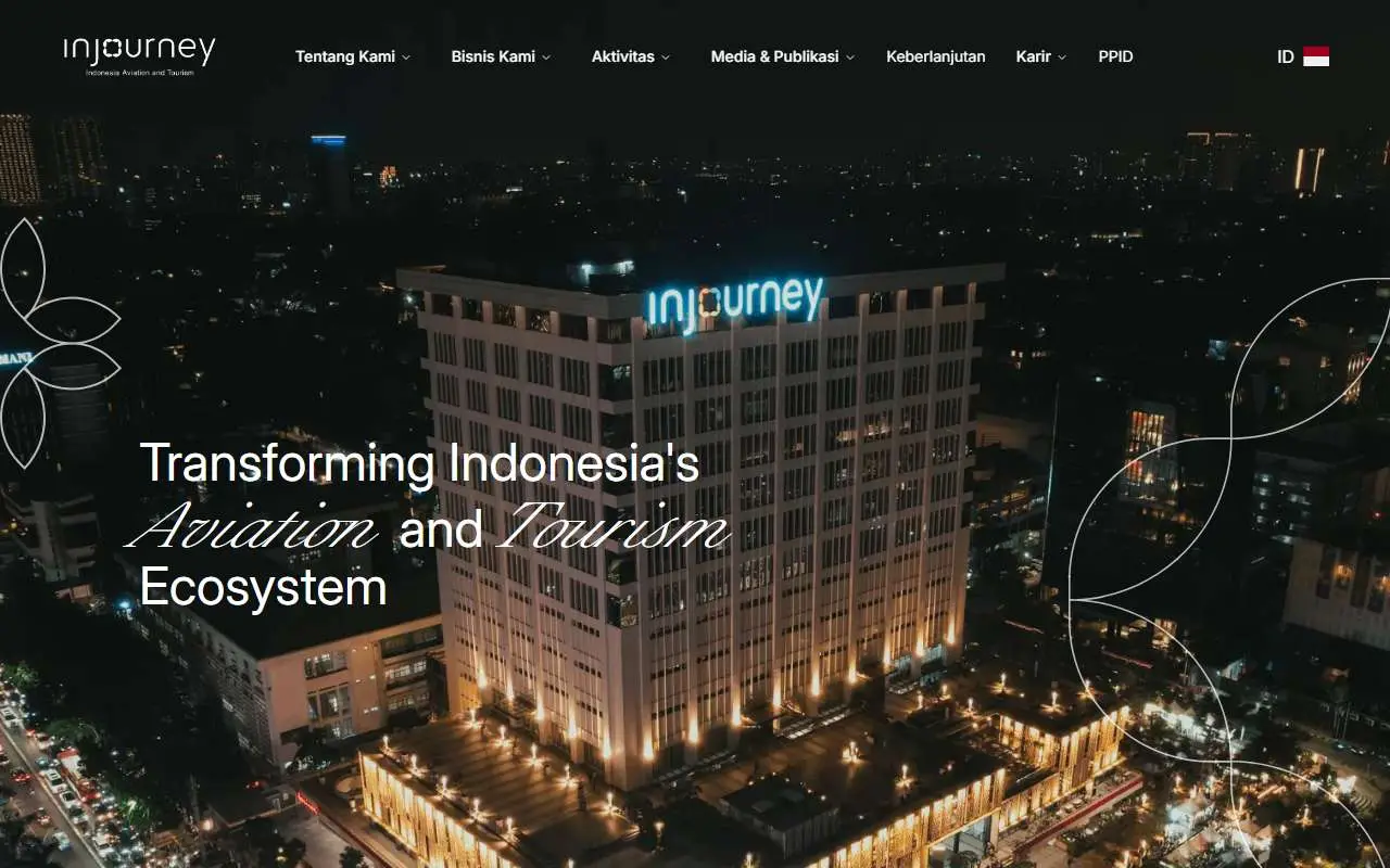 Tampilan website resmi InJourney (injourney.id)