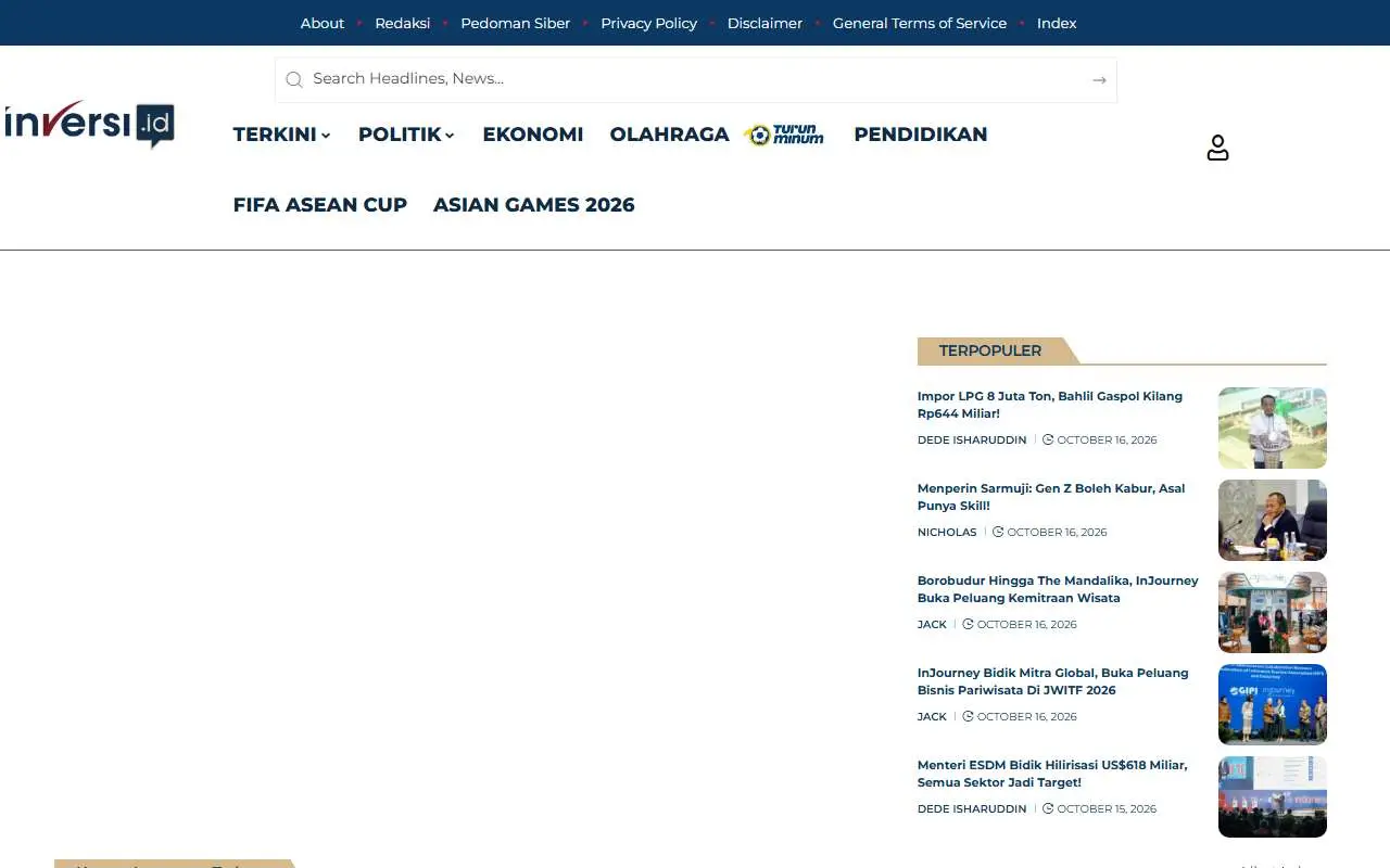 Tampilan website resmi Inversi (inversi.id)