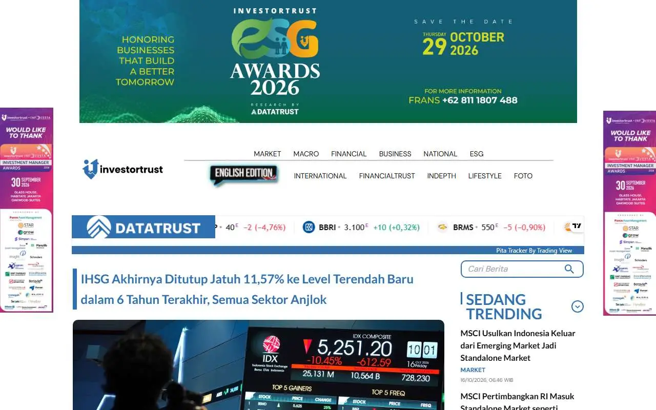 Tampilan website resmi Investor Trust (investortrust.id)