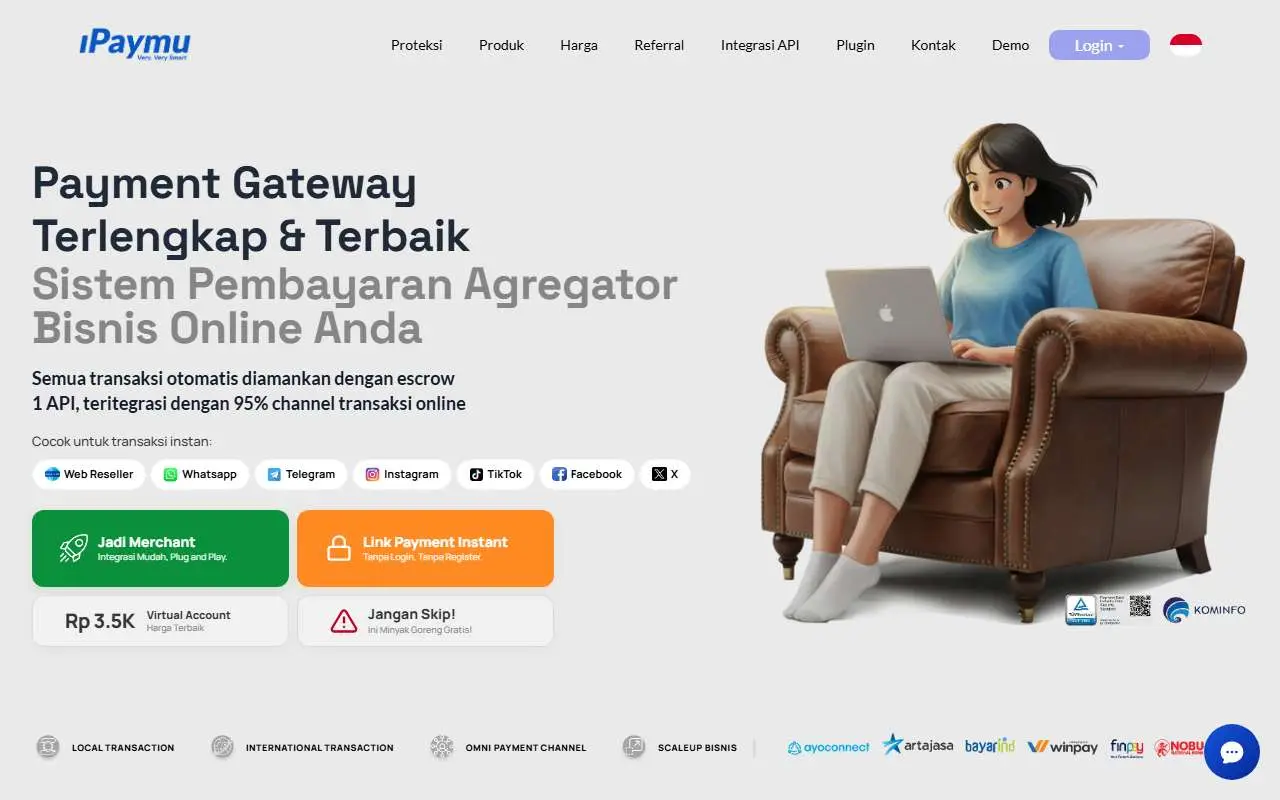 Tampilan website resmi iPaymu (ipaymu.com)