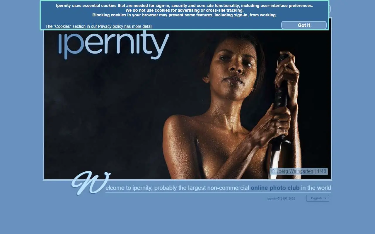 Tampilan website resmi Ipernity (ipernity.com)