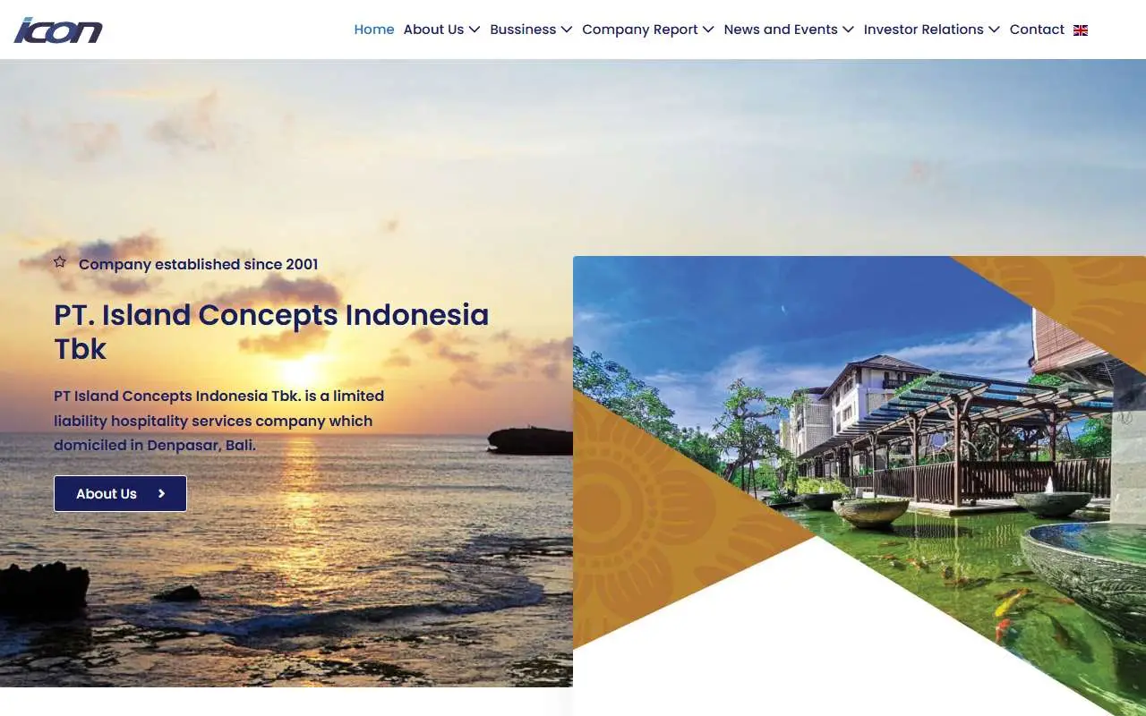 Tampilan website resmi Island Concepts Indonesia (islandconcepts.id)