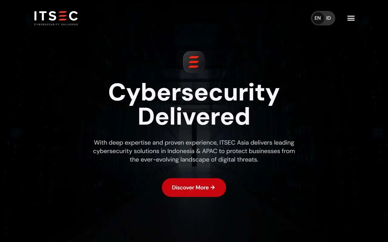 Tampilan website resmi ITSEC Asia (itsec.asia)