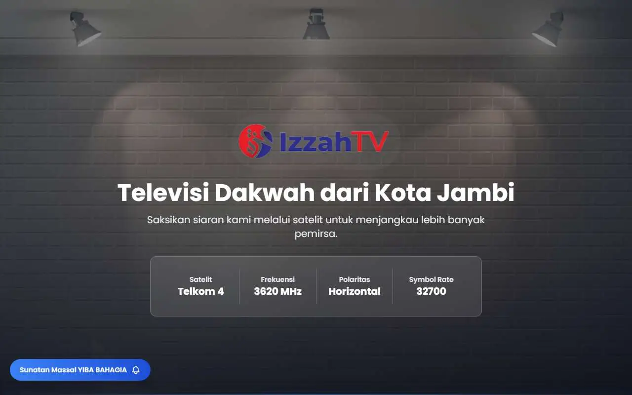 Tampilan website resmi Izzah TV (izzah.tv)