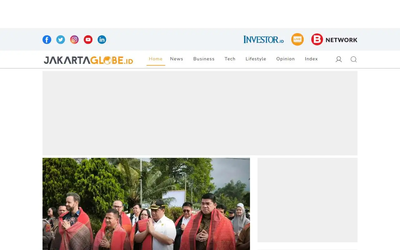 Tampilan website resmi Jakarta Globe (jakartaglobe.id)