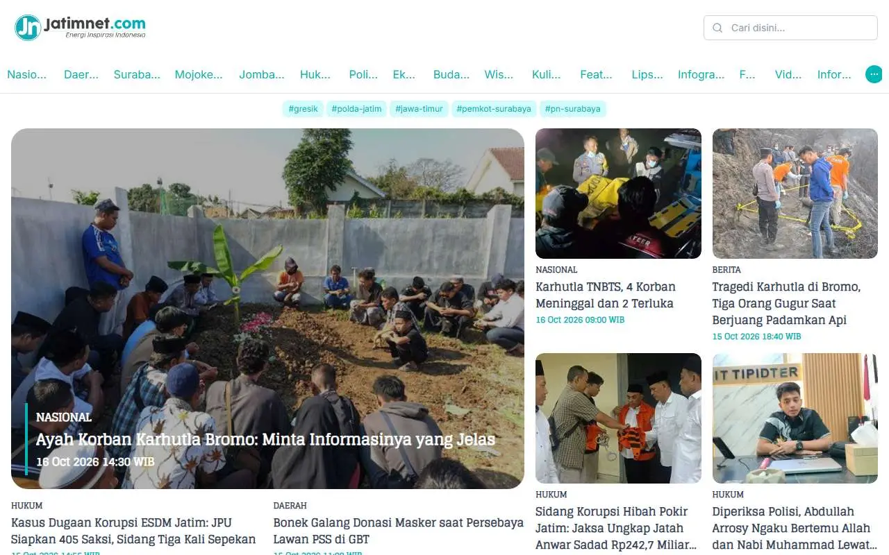 Tampilan website resmi Jatimnet (jatimnet.com)
