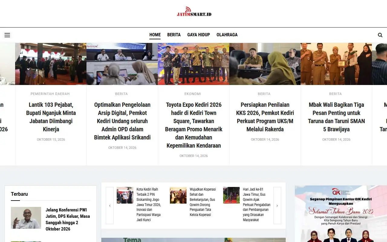 Tampilan website resmi Jatim Smart (jatimsmart.id)
