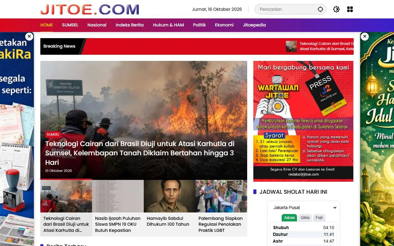 Tampilan website resmi Jitoe (jitoe.com)