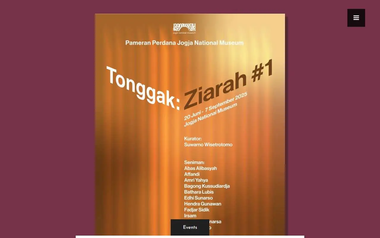 Tampilan website resmi Museum Nasional Jogja (jogjanationalmuseum.com)