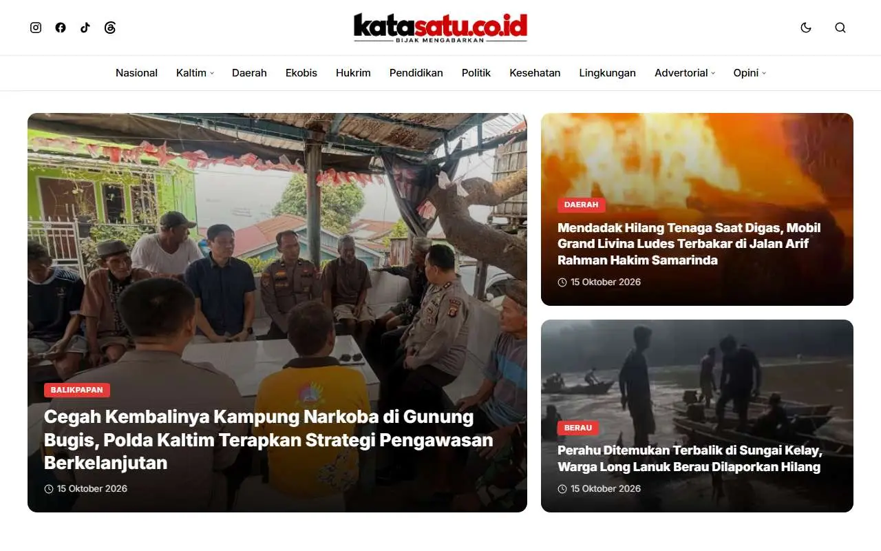 Tampilan website resmi Katasatu (katasatu.co.id)