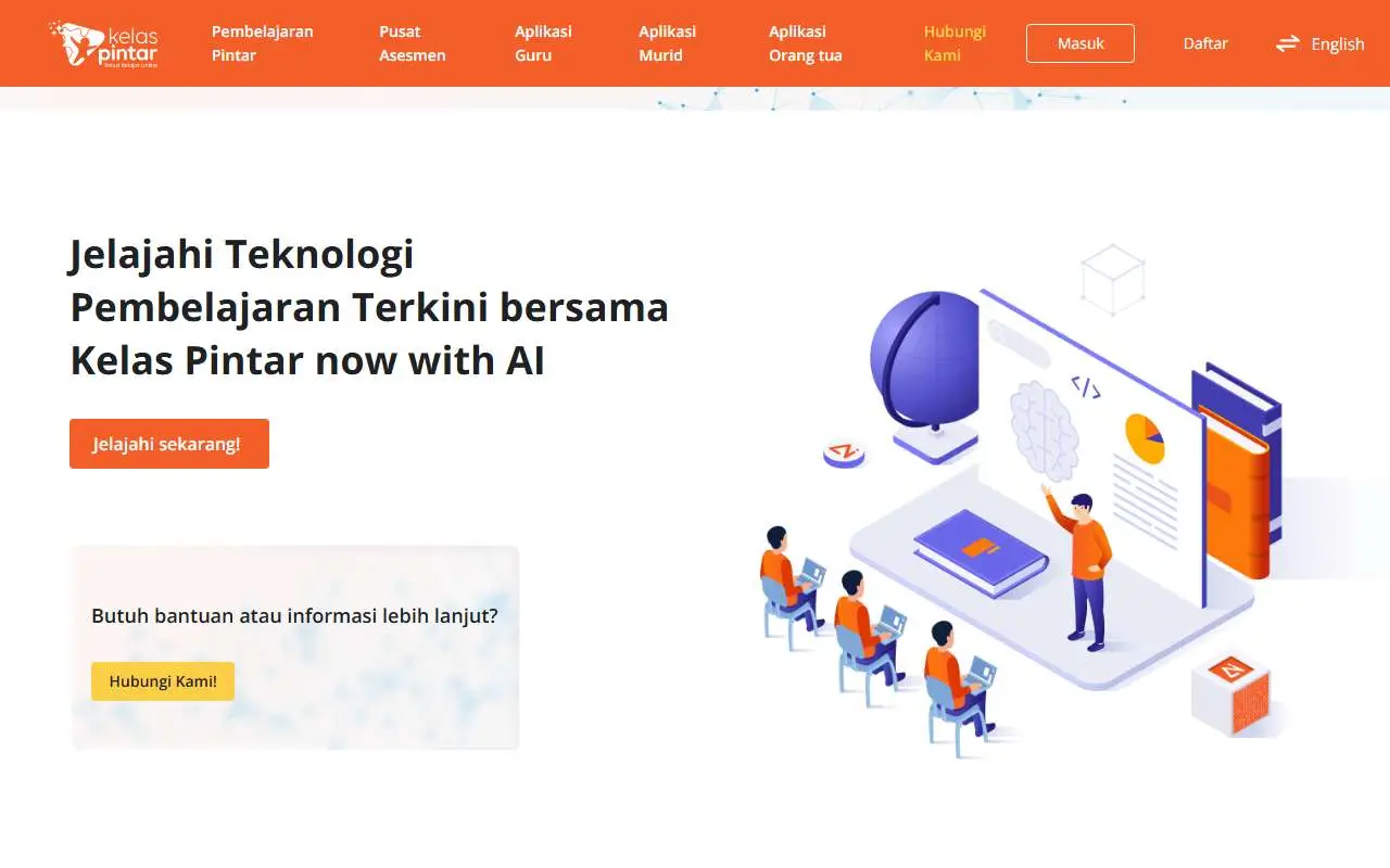 Tampilan website resmi Kelas Pintar (kelaspintar.id)