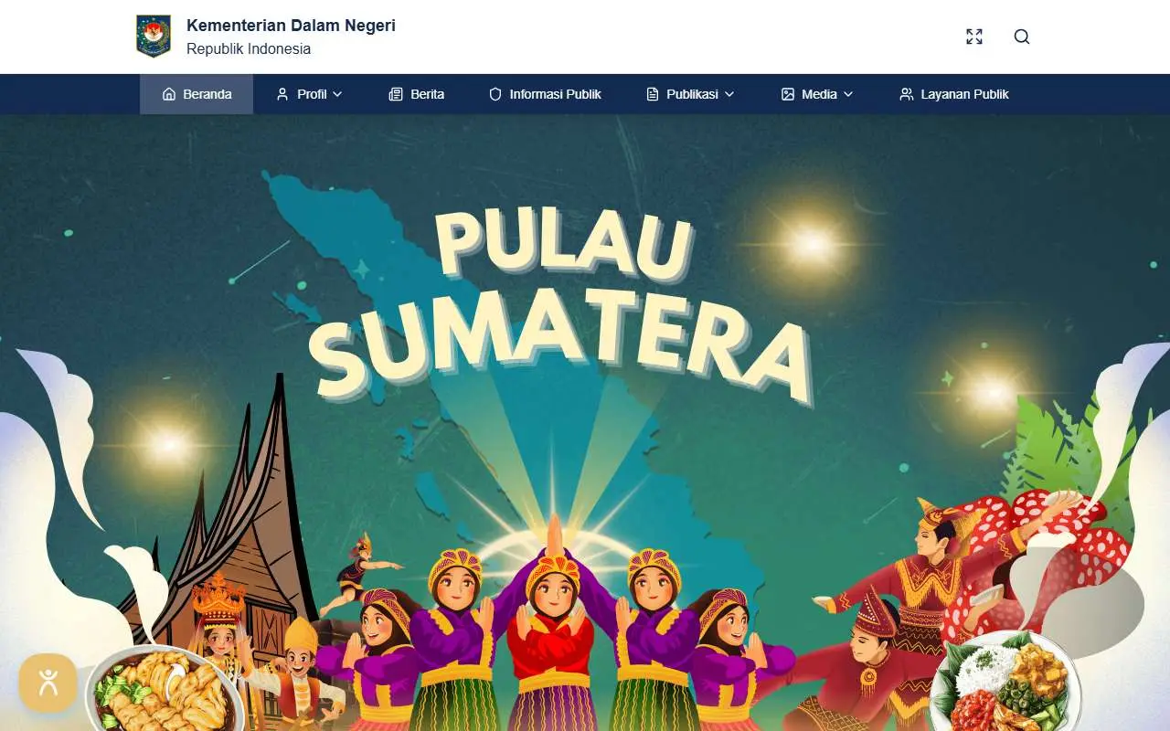 Tampilan website resmi Kementerian Dalam Negeri (kemendagri.go.id)
