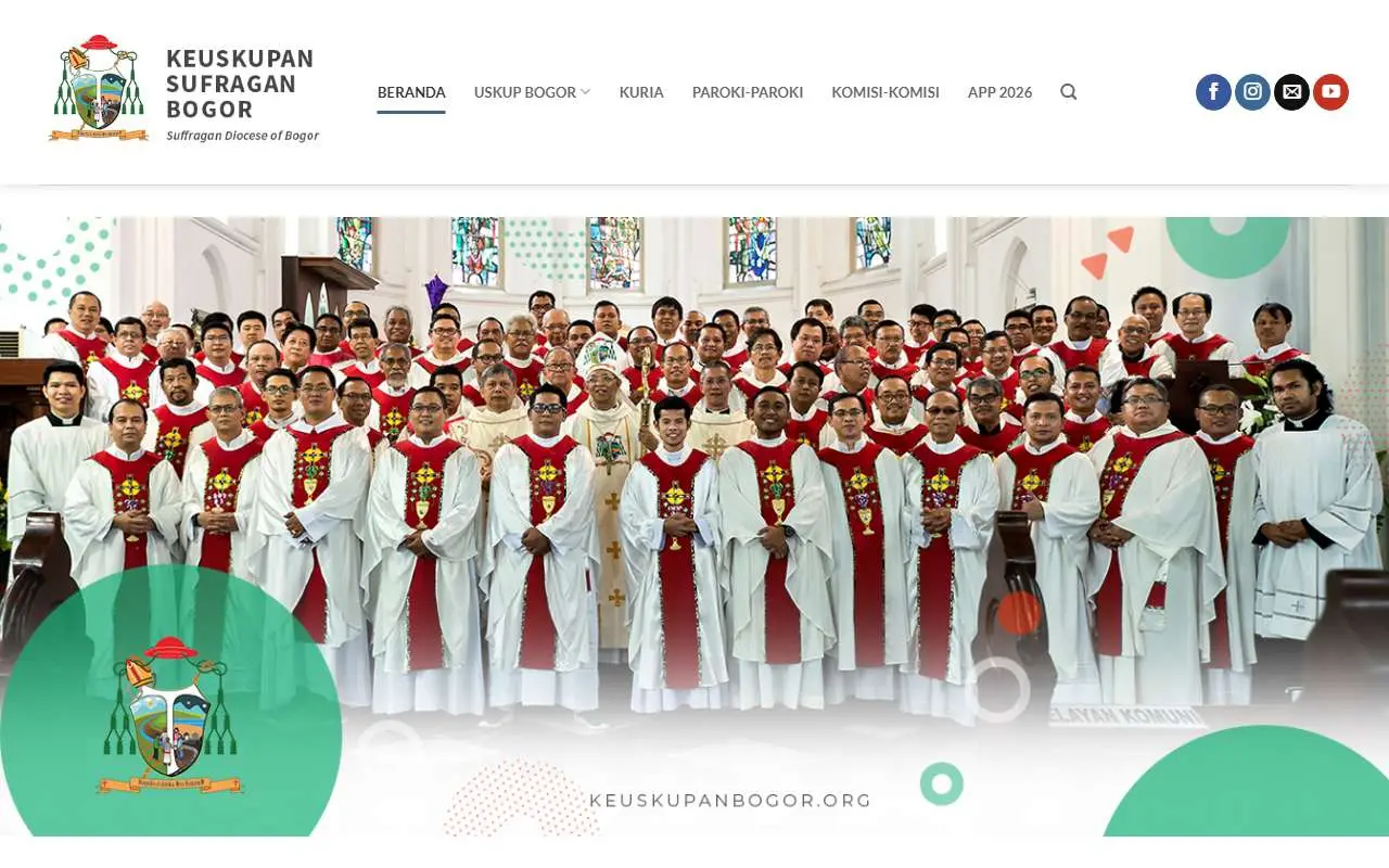 Tampilan website resmi Keuskupan Bogor (keuskupanbogor.org)