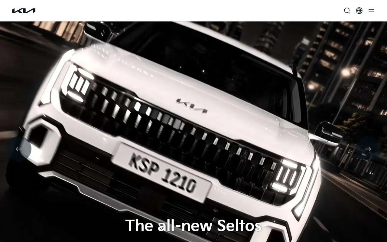 Tampilan website resmi Kia Indonesia (kia.com)