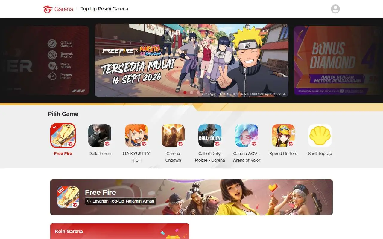 Tampilan website resmi Kiosgamer (kiosgamer.co.id)