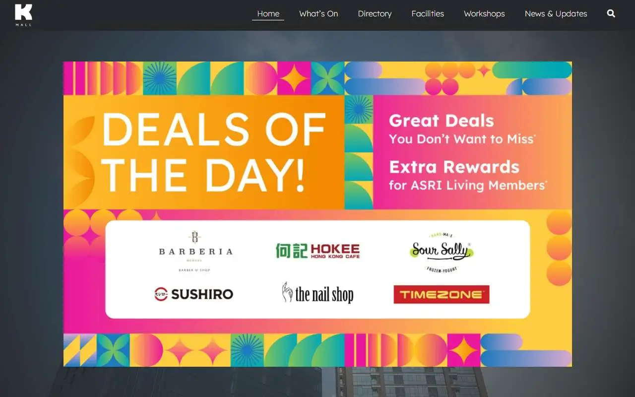 Tampilan website resmi K Mall at Menara Jakarta (kmall.co.id)