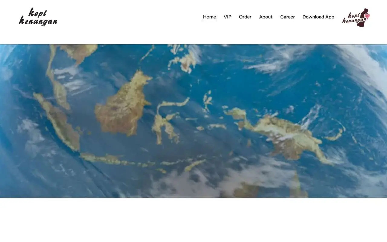 Tampilan website resmi Kopi Kenangan (kopikenangan.com)
