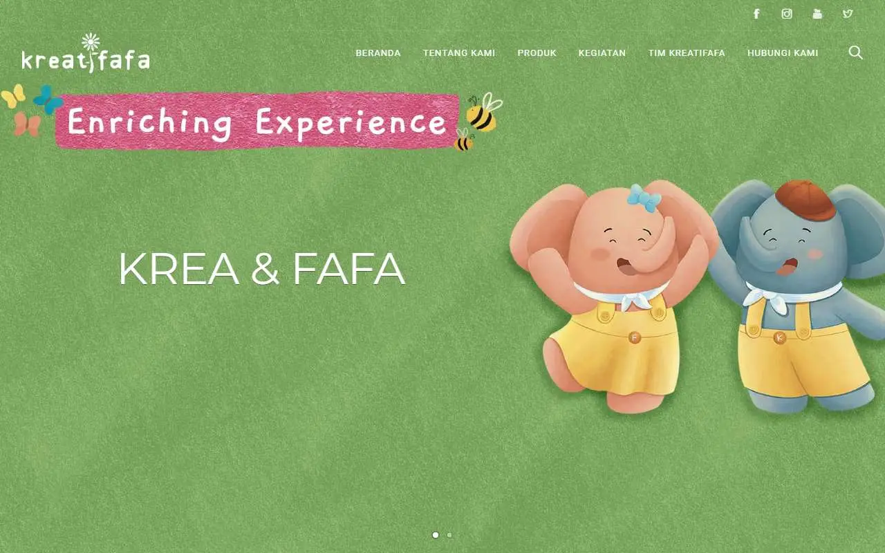 Tampilan website resmi Kreatifafa (kreatifafa.id)