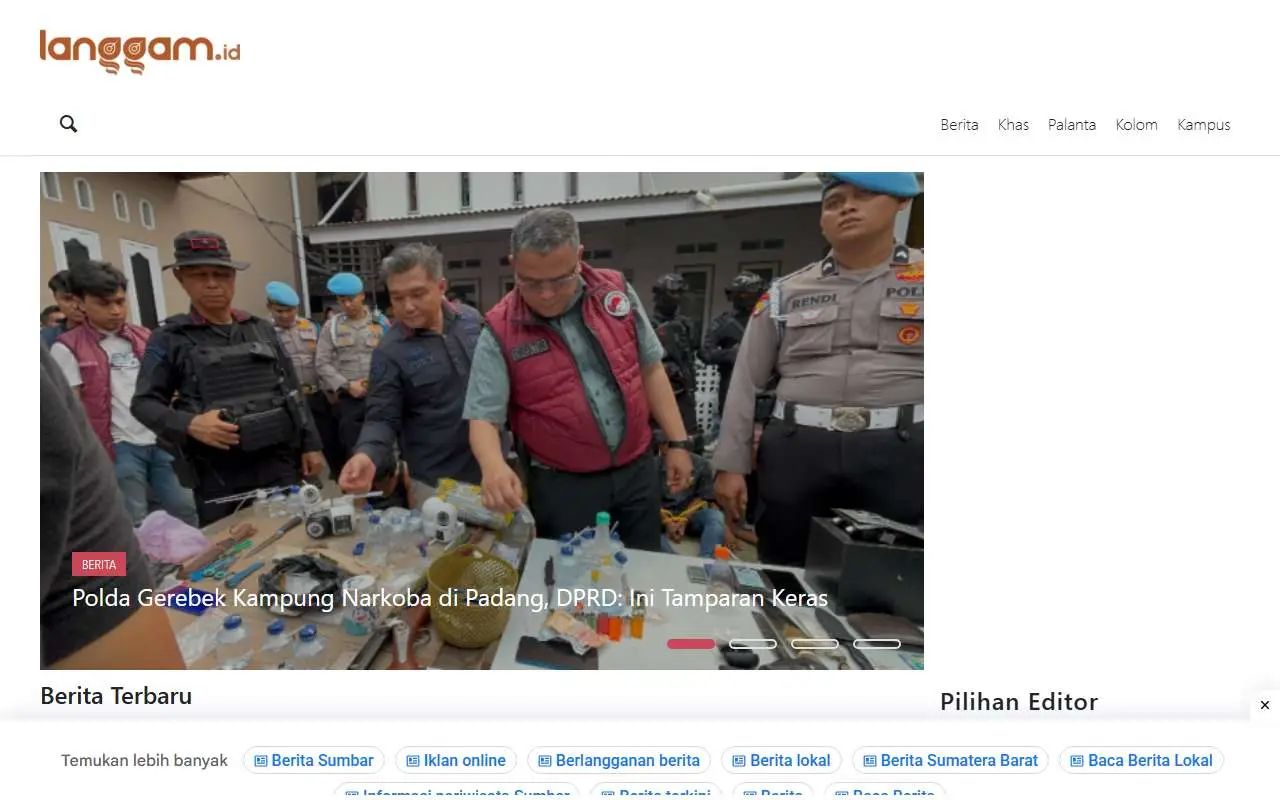 Tampilan website resmi Langgam (langgam.id)