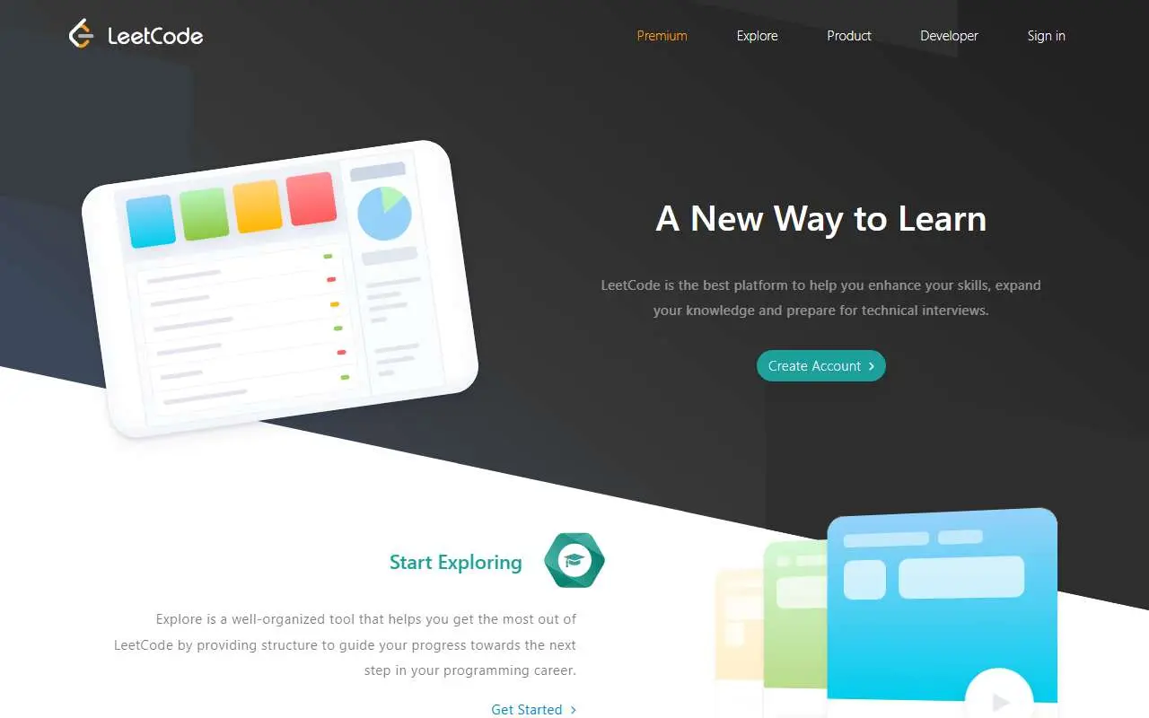 Tampilan website resmi LeetCode (leetcode.com)
