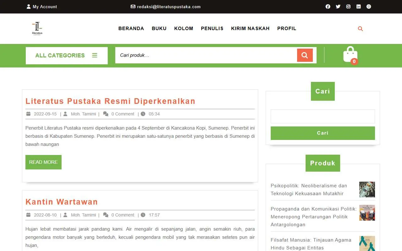 Tampilan website resmi Literatus Pustaka (literatuspustaka.com)