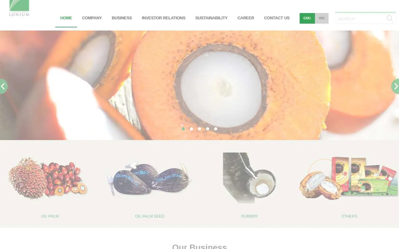 Tampilan website resmi London Sumatra Indonesia (londonsumatra.com)