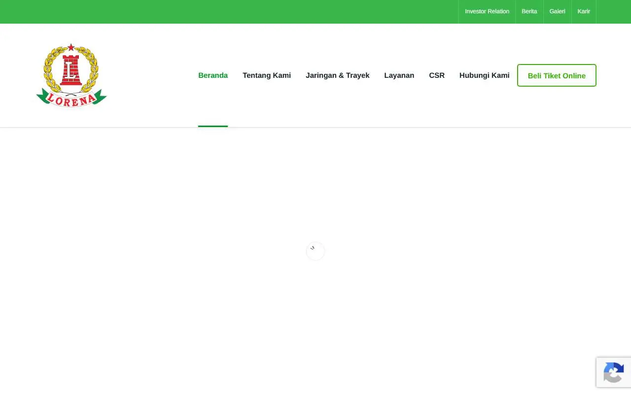 Tampilan website resmi Lorena (lorena-transport.com)