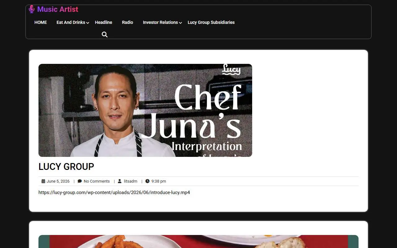 Tampilan website resmi Lima Dua Lima Tiga (lucy-group.com)