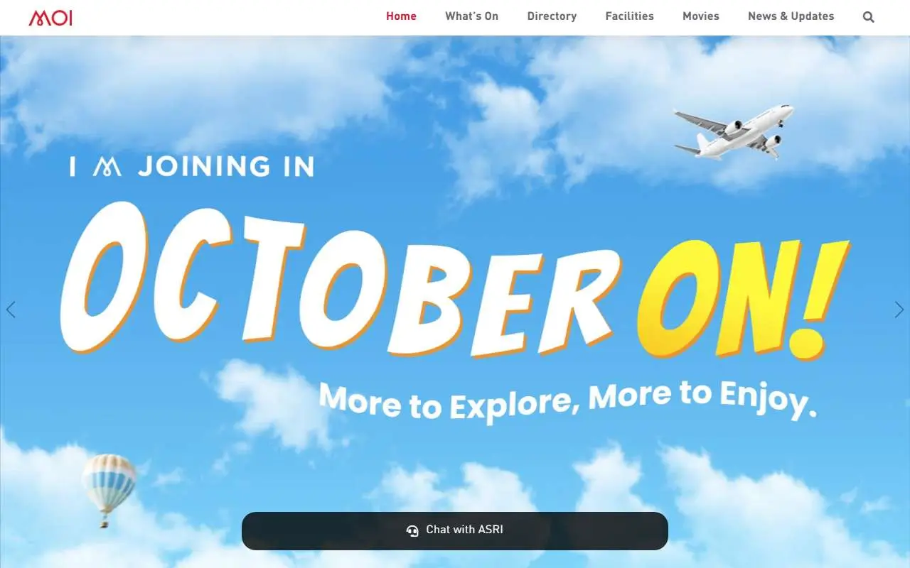 Tampilan website resmi Mall of Indonesia (mallofindonesia.com)
