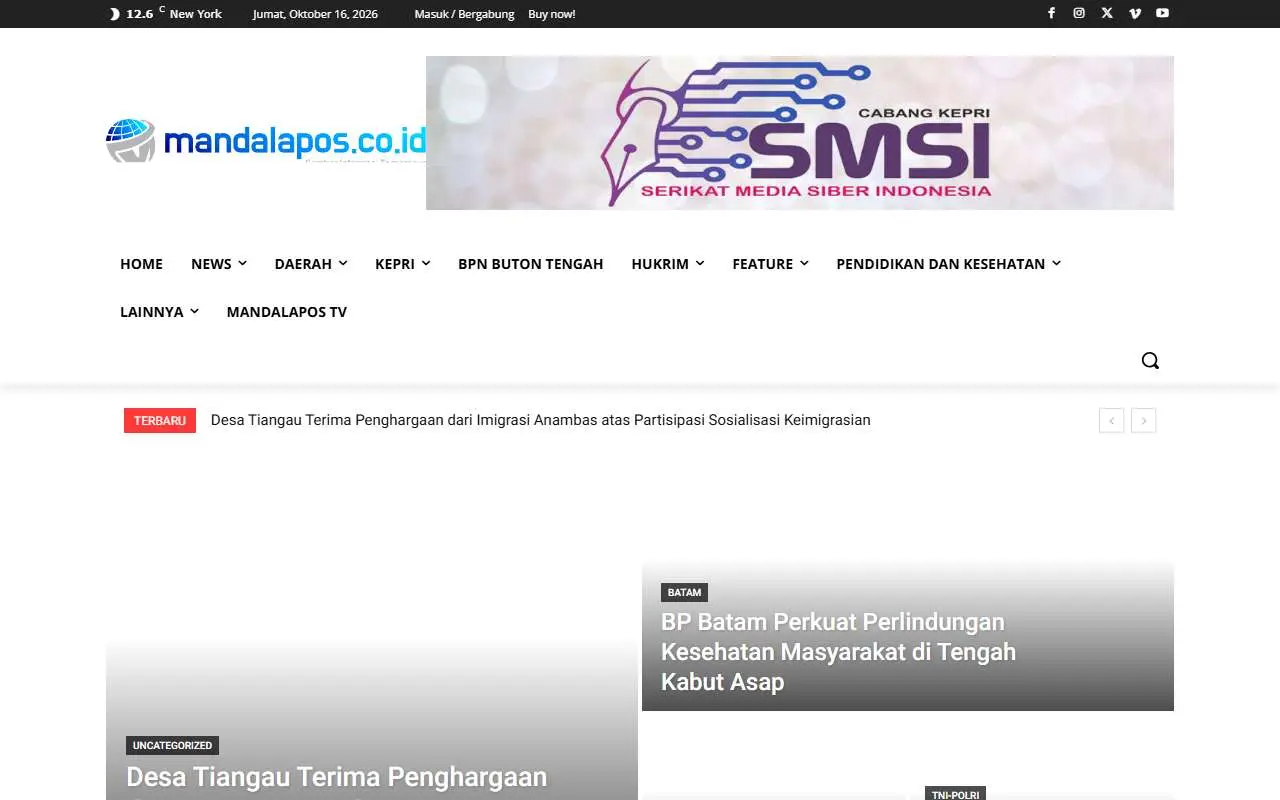 Tampilan website resmi Mandala POS (mandalapos.co.id)