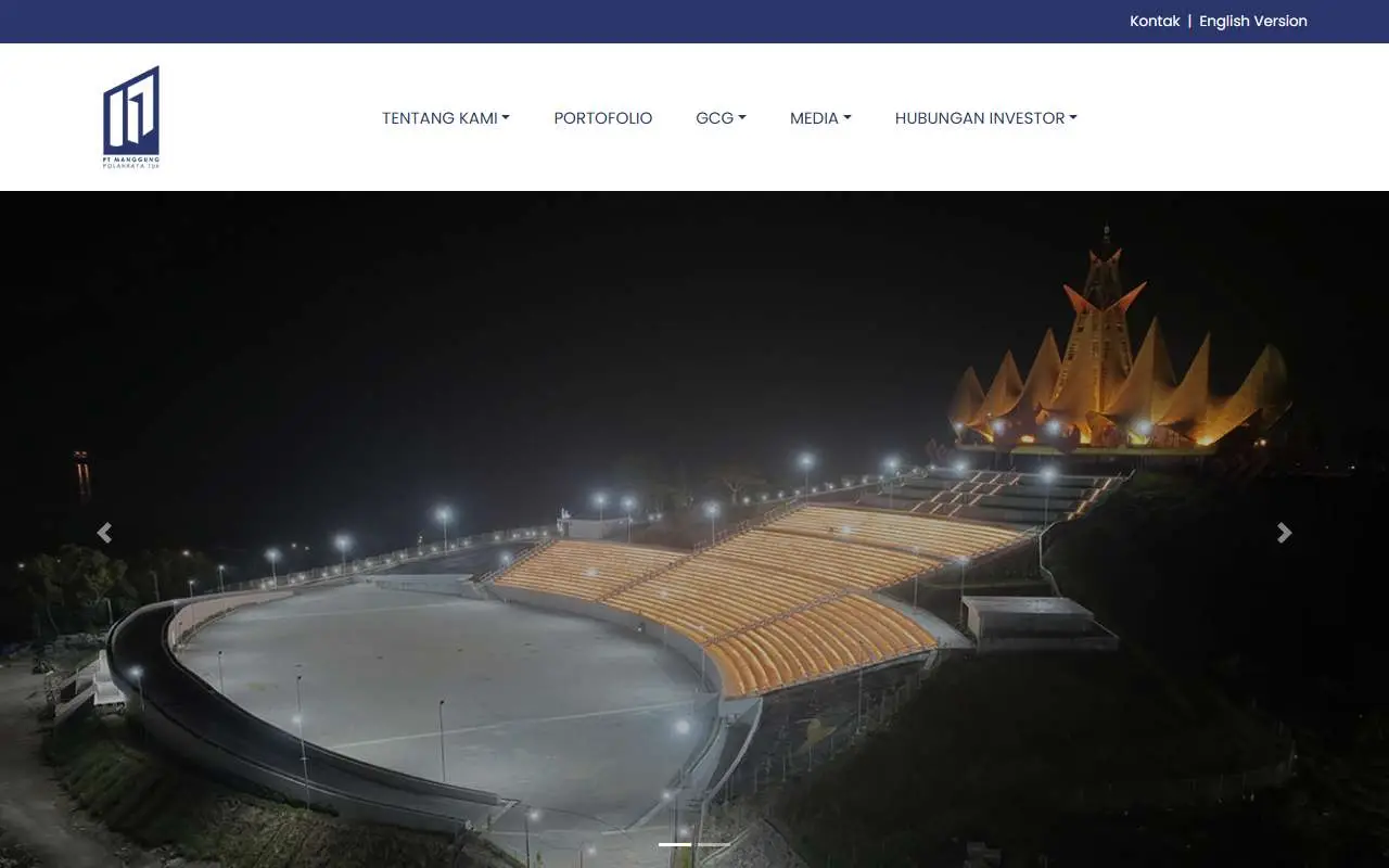 Tampilan website resmi Manggung Polahraya (manggungpolahraya.co.id)