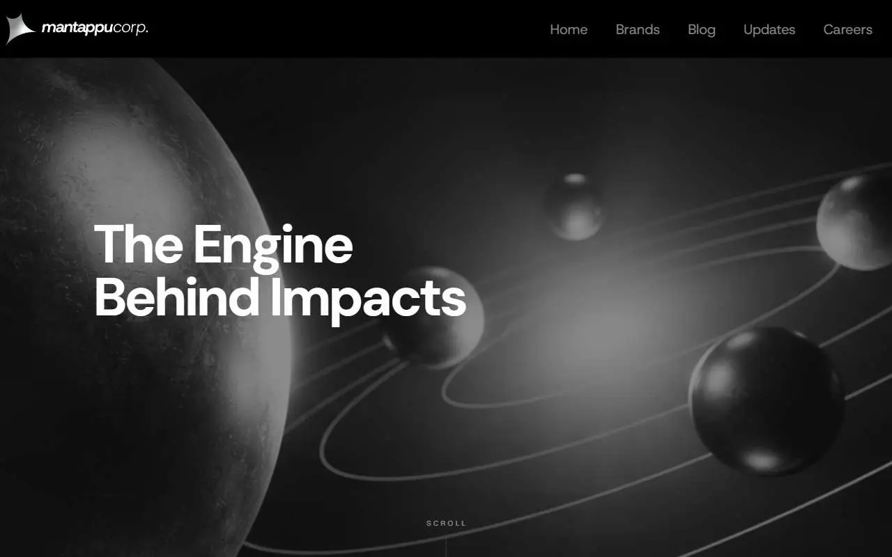 Tampilan website resmi Mantappu Corp. (mantappu.com)
