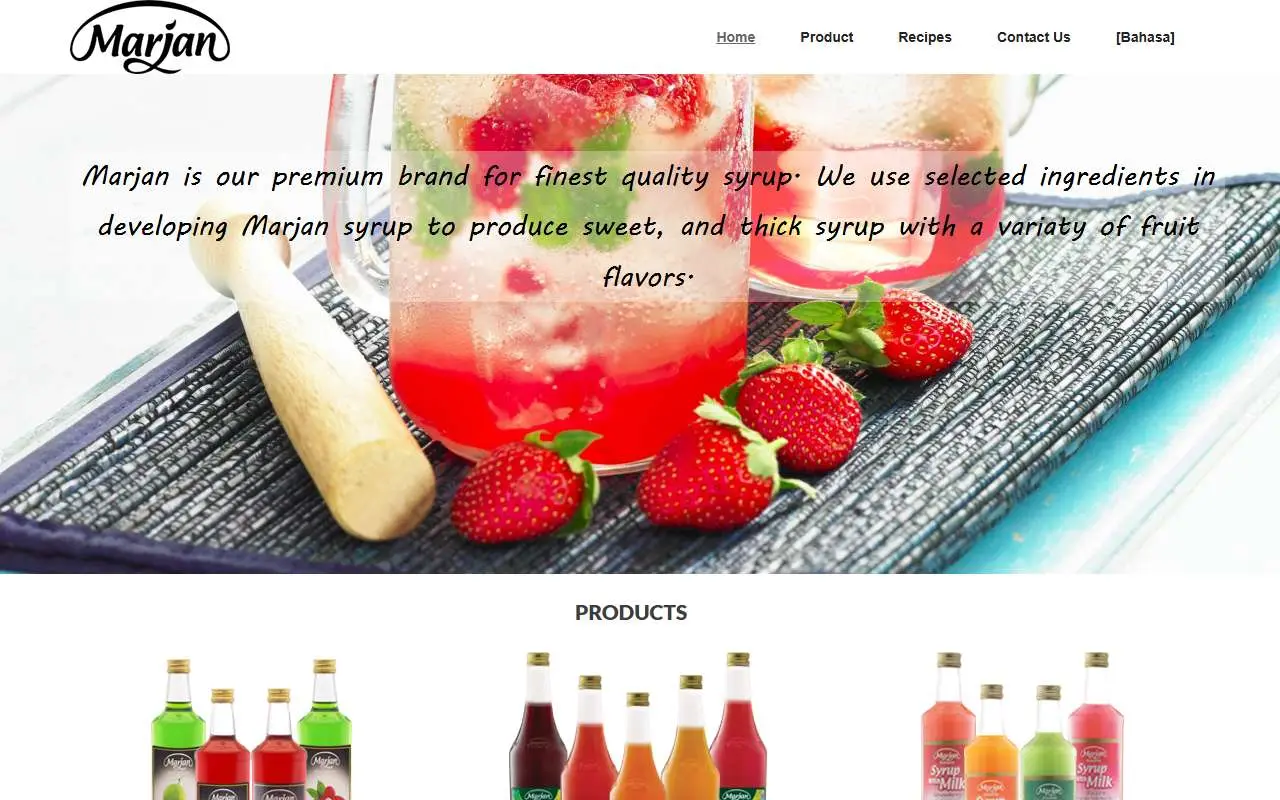 Tampilan website resmi Marjan (marjan.id)